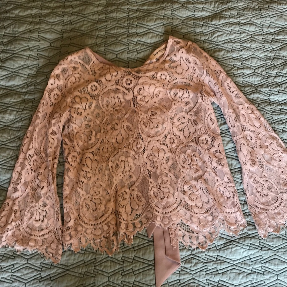Blush pink lace top